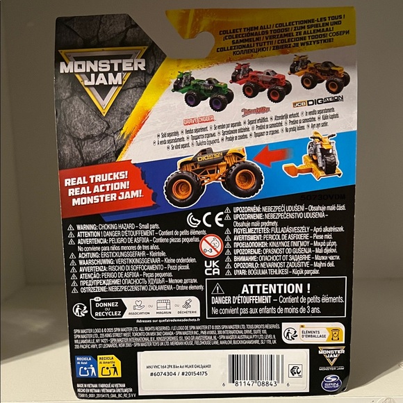 Monster Jam - JCB Digatron & Dirt Bike Set 2025 / 1:64 Scale - Picture 3 of 3